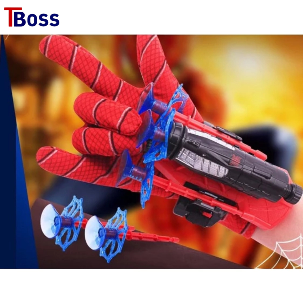 TBOSS Mainan Spiderman Web Shooter Blaster Shooter /Mainan Sarung Tangan Tembak Spiderman