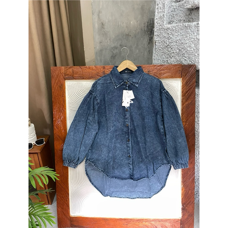 KEMEJA Jeans Wanita Oversize// Kemeja Jeans Wanita Terbaru