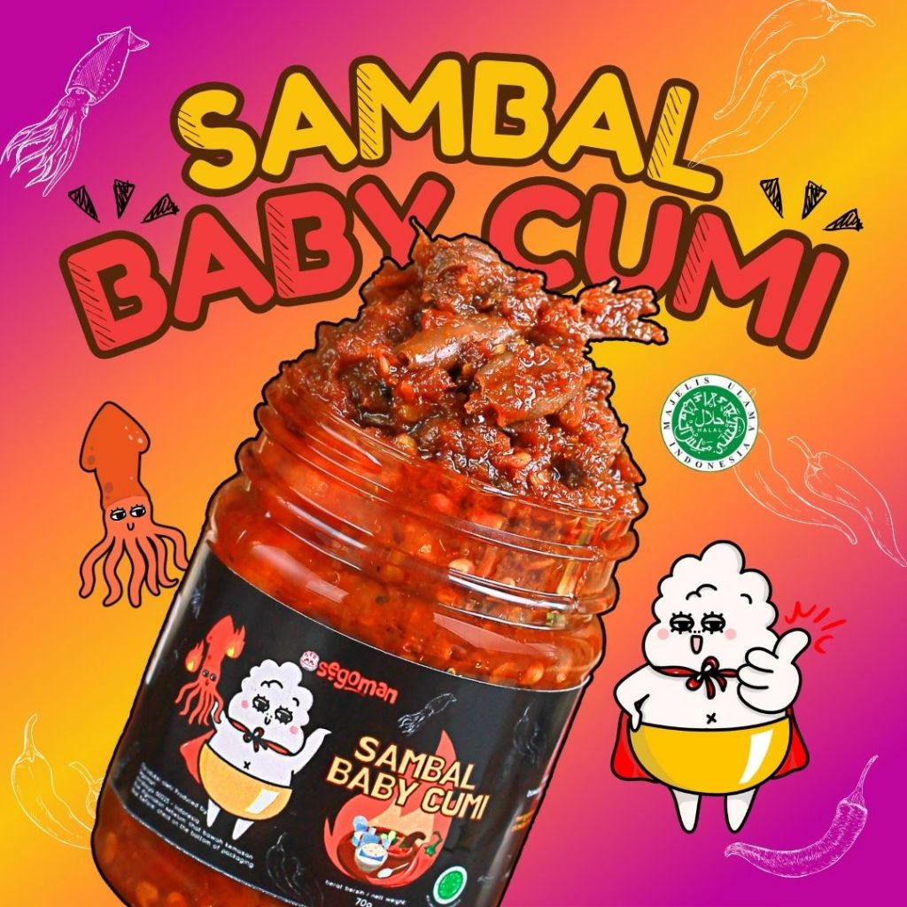 

SEGOMAN - SAMBAL BABY CUMI / Cemilan Pedas / Sambel Cumi Asin / Sambal Bayi Cumi / Lauk Siap Saji