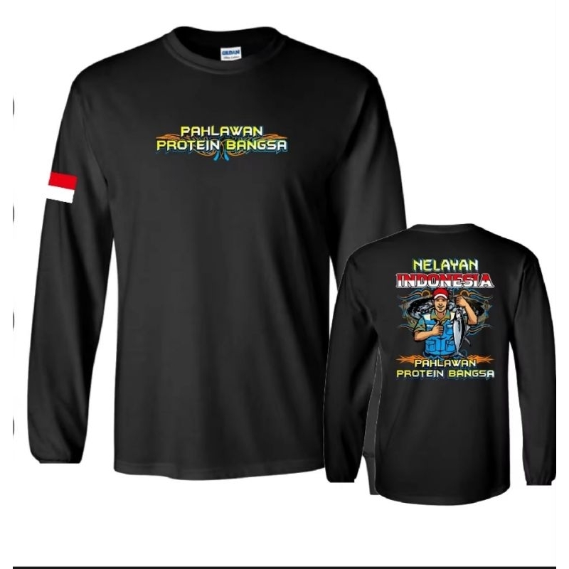 Kaos Lengan Panjang Pahlawan Protein Bangsa Nelayan Indonesia