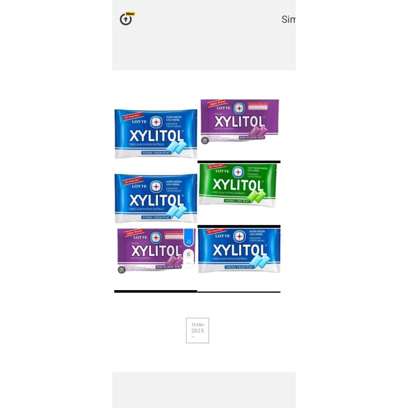 

XYLITOL 1 pack isi 10 pcs promo rasa campur ya!
