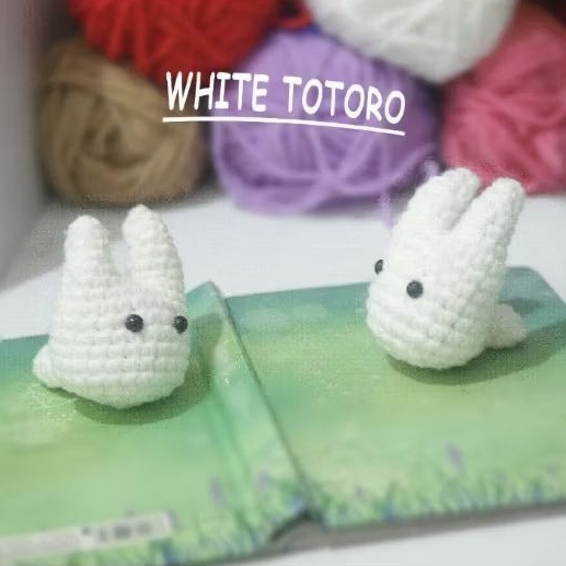 [Pre-Order] Totoro white | Totoro Putih | Totoro Keychain | Totoro white Keychain | Totoro Amigurumi