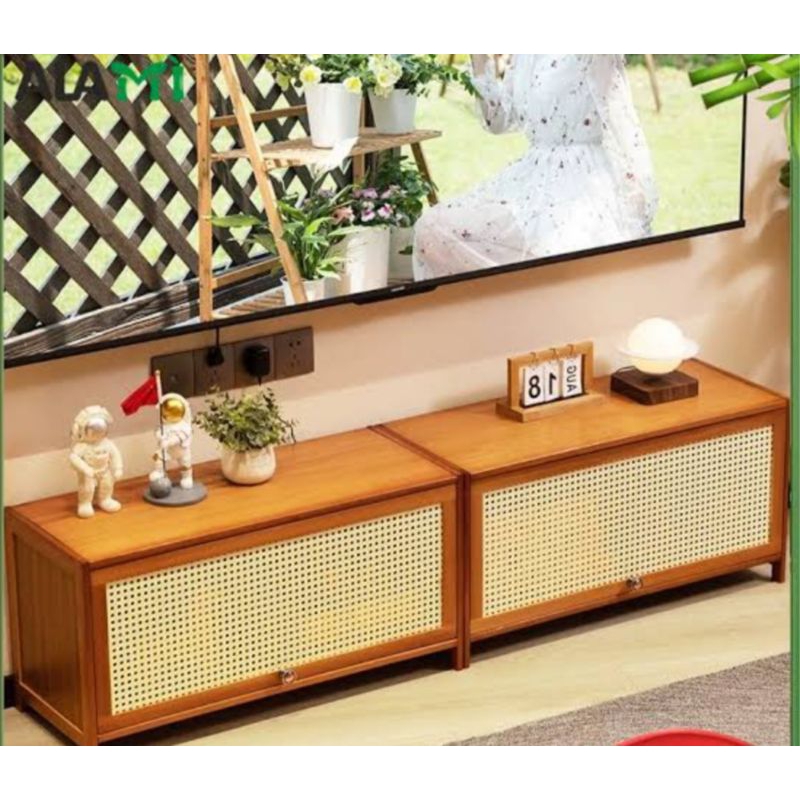 RAY meja tv jati minimalis, meja tv rotan jati, rak tv