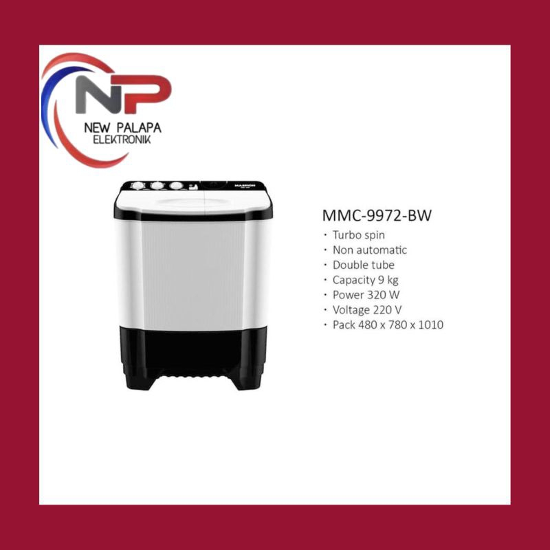MESIN CUCI MASPION MMC-9972