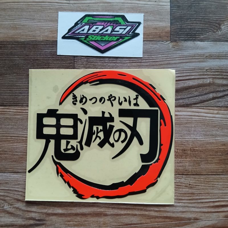 

sticker cutting demon slayer logo kanzi sticker motor DEMON SLAYER