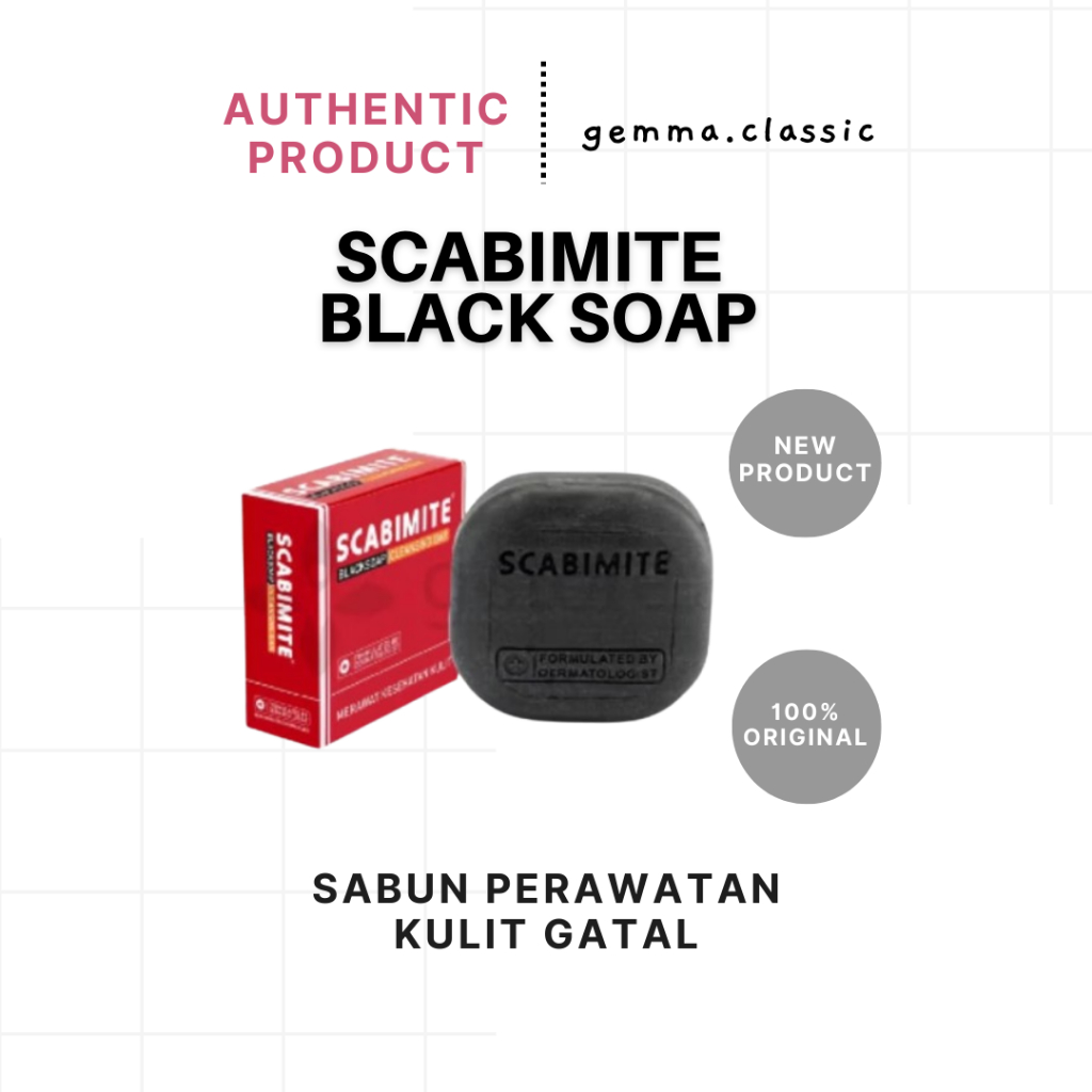 SCABIMITE Black Soap / Sabun Charcoal / Sabun Treatment Scabies