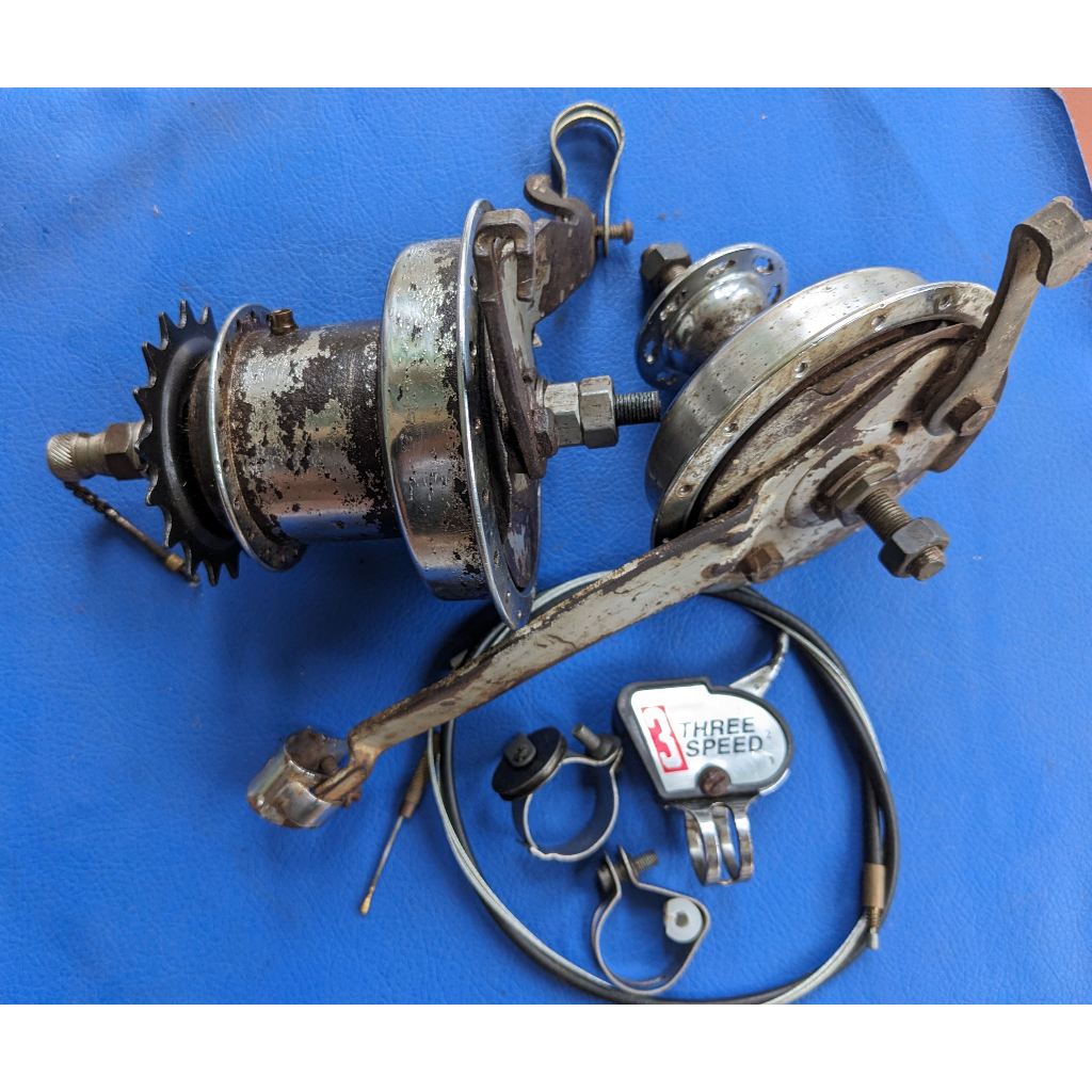 hub tromol internal gir sturmey archer versneleng 3 speed depan belakang H 32-40 set lengkap sepeda 