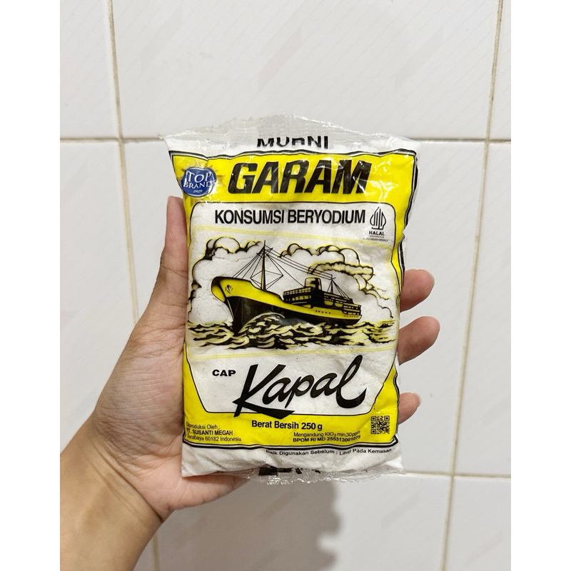 

Garam Kapal 250 gram isi 3 pcs