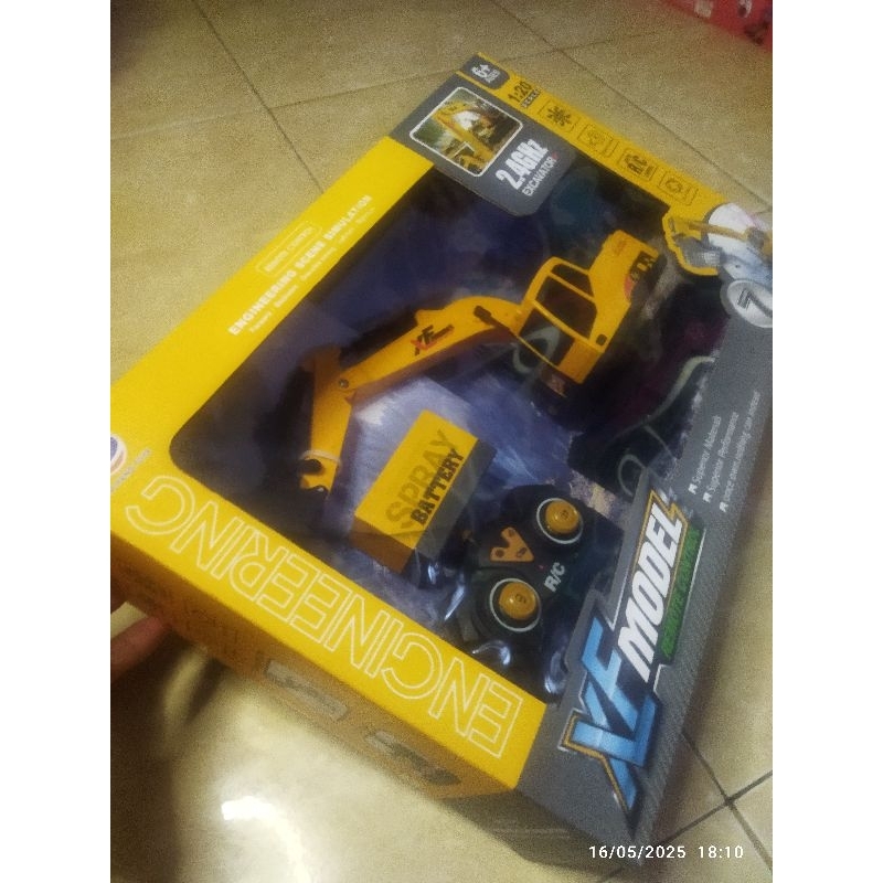 promo mainan excavator remot control ukuran besar baterai cas
