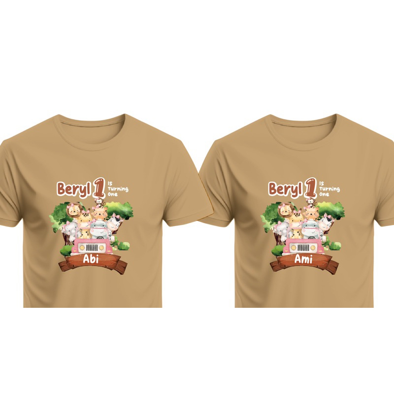 Kaos Couple Keluarga Motif Jungle || Kaos Couple Ulang Tahun untuk Keluarga || Kaos Couple Motif Hut