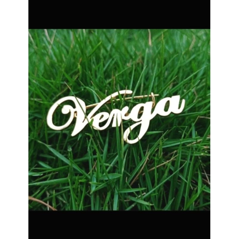 Bros custom nama - titanium lapis emas (free cincin)