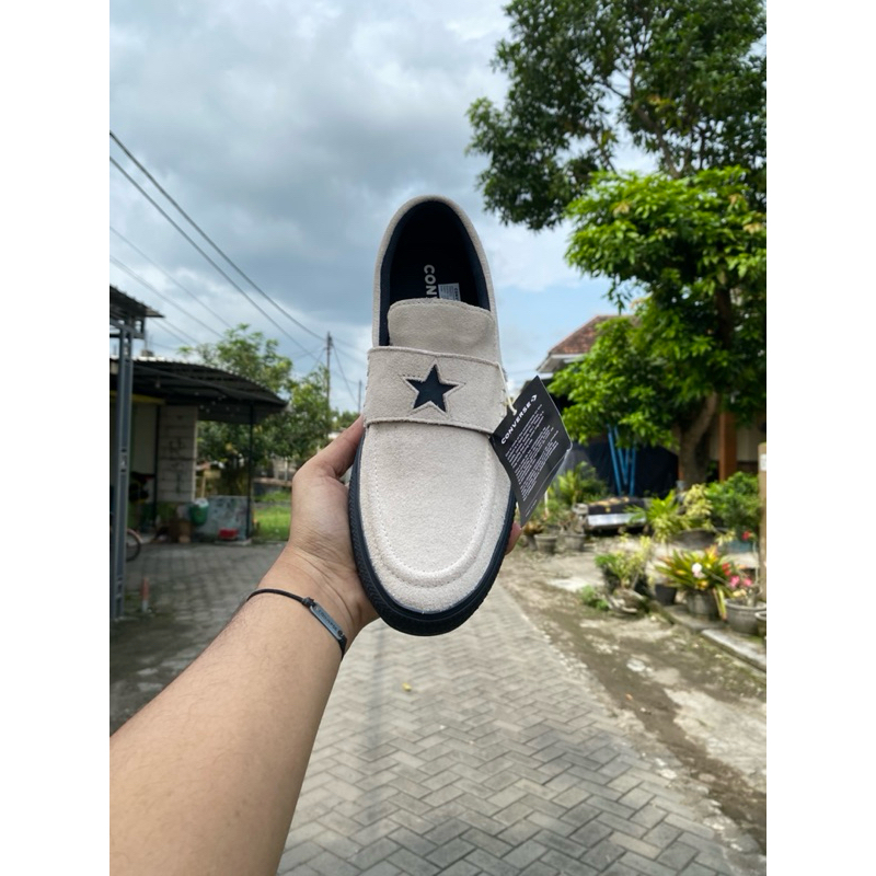 converse ctas loafers cream white