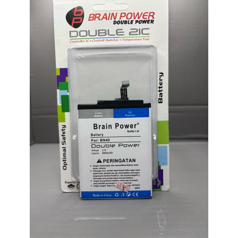 COD Baterai batre XiaoMi Redmi 4 Prime BN40 BN-40 Double IC Brain Power