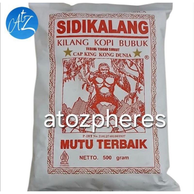 

Bubuk kopi Arabica Arabika Sidikalang khas Tebing Tinggi SUMUT Cap KING KONG KINGKONG DUNIA Mutu Terbaik halus / kasar 500g