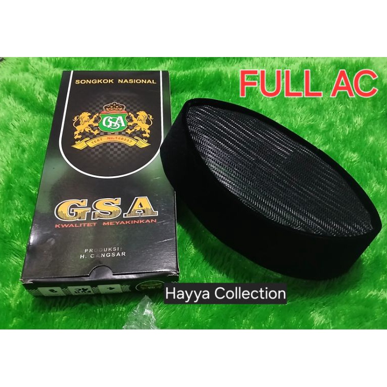 KODE I4J Songkok GSA FULL AC dan AC Tinggi 8 dan 9 Termurah  Peci Hitam AC  Peci FULL AC  Songkok GS