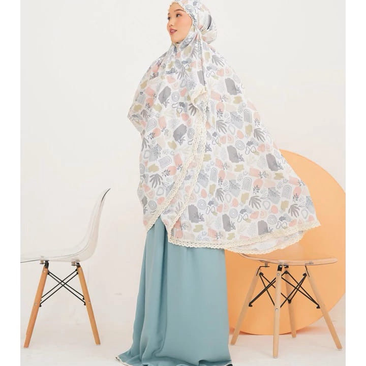 Mukena Rayon Mix Katun 2 In 1 Motif Ukuran Jumbo  Mukena Rayon Terlaris