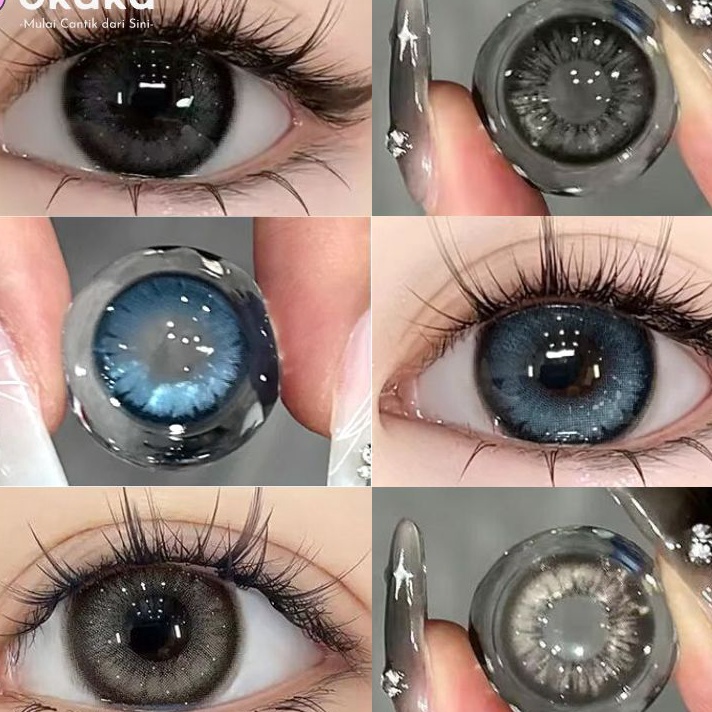 Best Okaka Softlens Kpop Style Mata Minus Normal Big Eye Softlens Minus Eye Contact Lens Brown Gray 