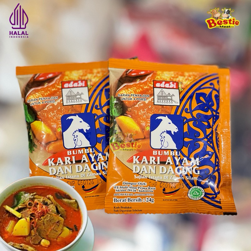 

Adabi Bumbu Kari Ayam dan Kari Daging 24g