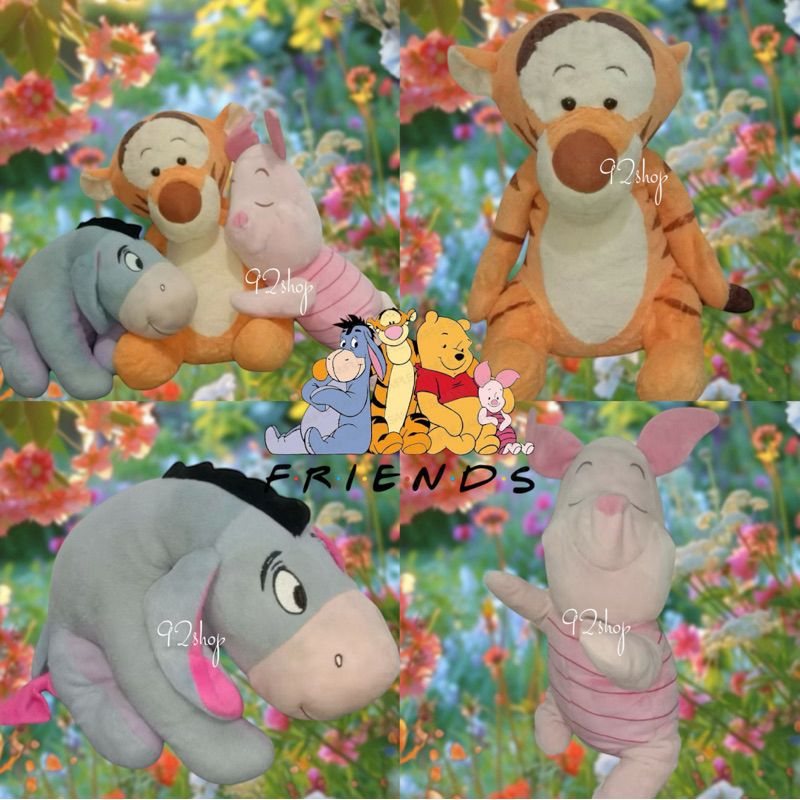 Boneka Winnie the Pooh & friends big size collectible plush toy | Tiger jumbo | Piglet jumbo | Eeyor