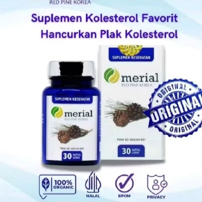 Merial Red Pine Korea Obat Hipertensi Kolesterol Original Herbal Bpom
