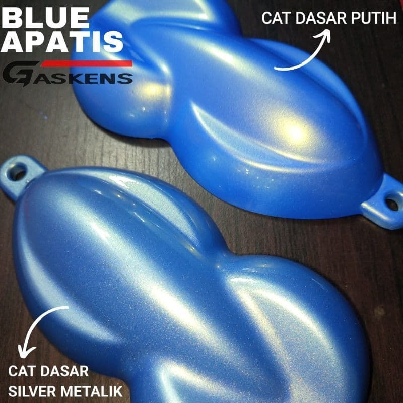 Cat PU Blue Apatis 1 Liter Cat Duco 100% PU | Warna Searah Cat Dolphin Blue Cat Pearl gold Epoxy Gol