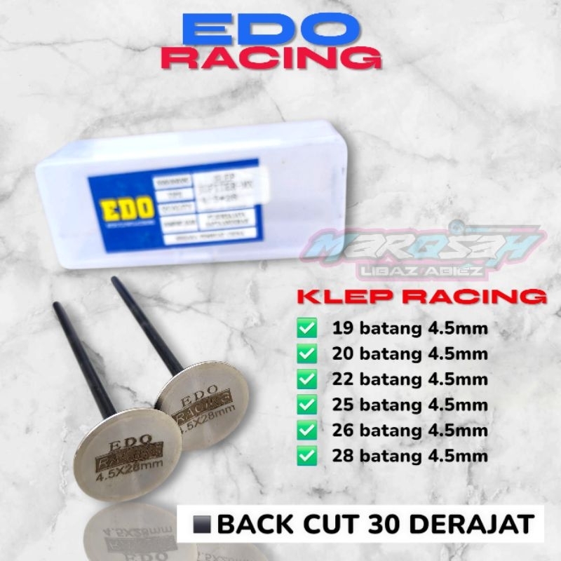 KLEP BATANG 4.5MM KLEP EDO BATANG 4.5MM KLEP RACING EDO BATANG 4.5MM