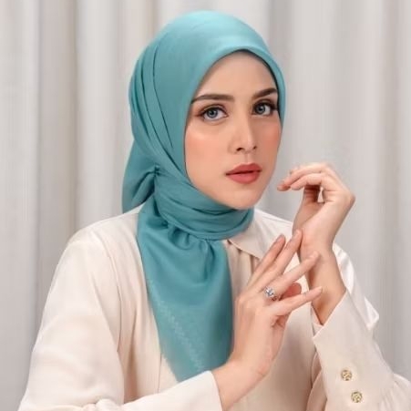 TODAY SCARF BUTTONSCARVES CAMEO BLUE NEW ORIGINAL JILBAB BIRU BUTTONSCARVES