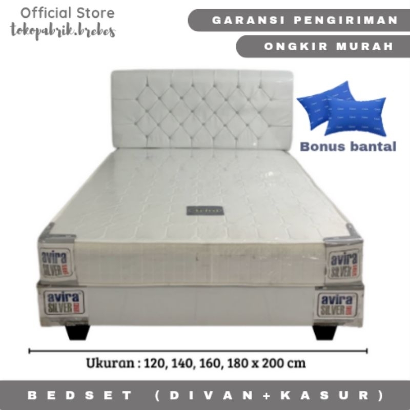 Set divan dan kasur springbed kasur bedset termurah 1set divan kasur minimalis satu paket divan kasu