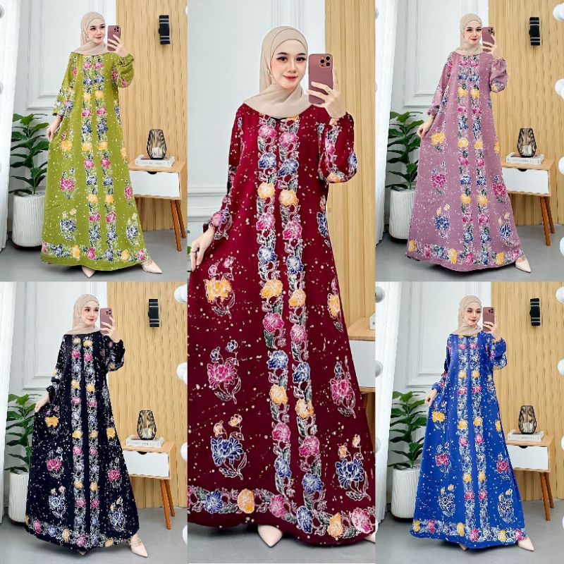 Baju Batik Gamis Jumbo LD 130 cm (Busui)