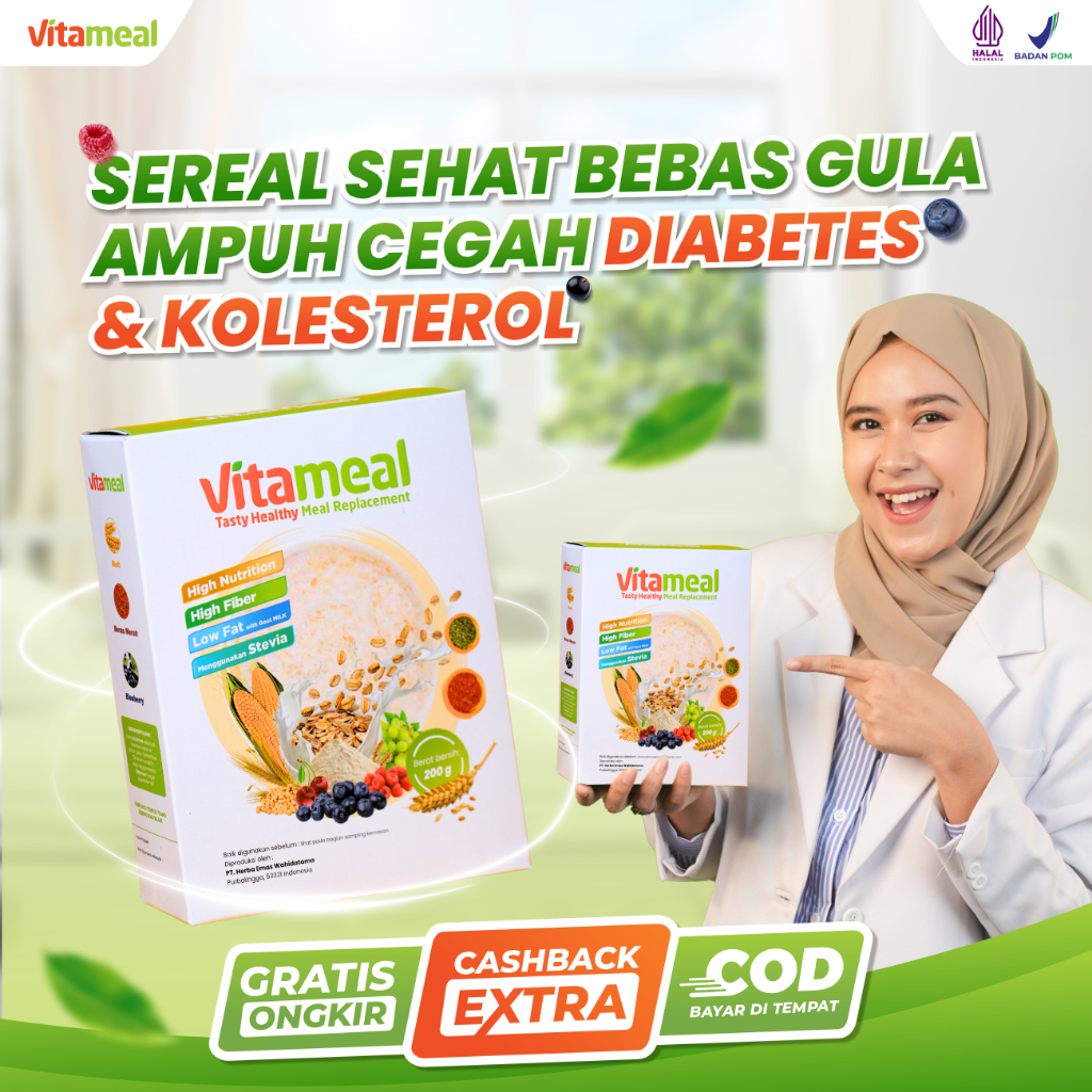 

VITAMEAL Sereal Ampuh dan Terbukti Atasi Masalah Diabetes dan Turunkan Gula Darah Dalam Hitungan Hari Tanpa Efek Samping