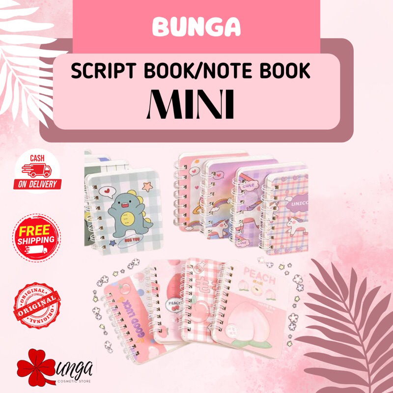 

BUNGA-[RANDOM ACAK]Notte Book Mini A7 Buku Deary Mini Cutte