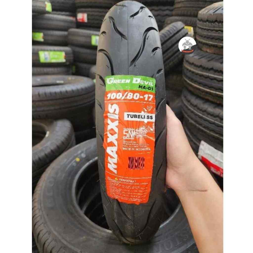 Ban Motor MAXXIS GREEN DEVIL MAG1 size 100/80 R17 - Tubeless Ban Depan VIXON, CB150R, GSX-S150