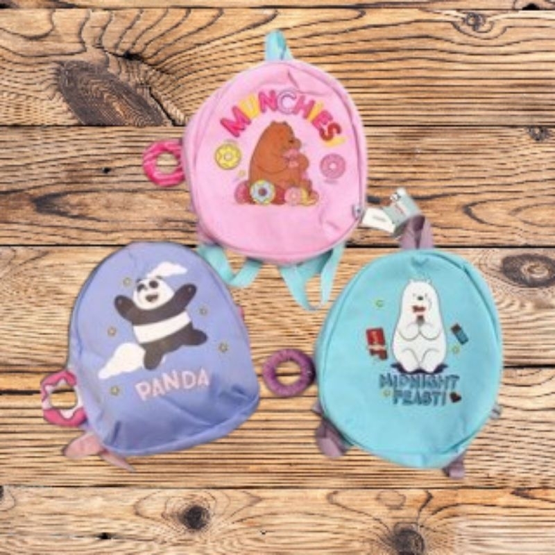 MINISO X WE BARE BEARS COLLECTION DESSERT BACKPACK TAS PUNGGUNG ANAK