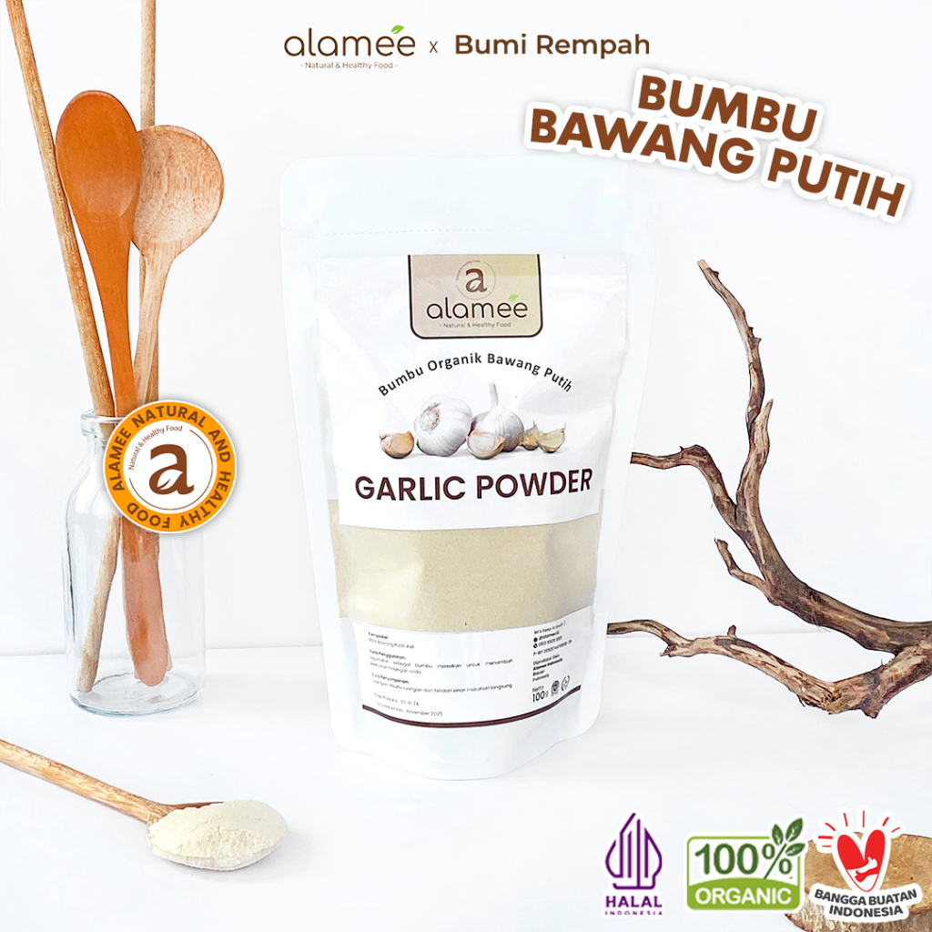 

Bawang Putih Bubuk Garlic Seasoning Powder Bumbu Masak Dapur Organik Rempah Rimpang Murni Asli 100g