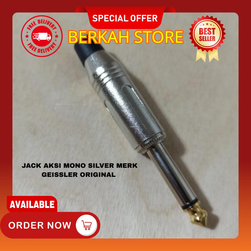 Jack Akai mono silver merk Geissler original  /audio/speaker/jack/soket/speakon/stereo/mono