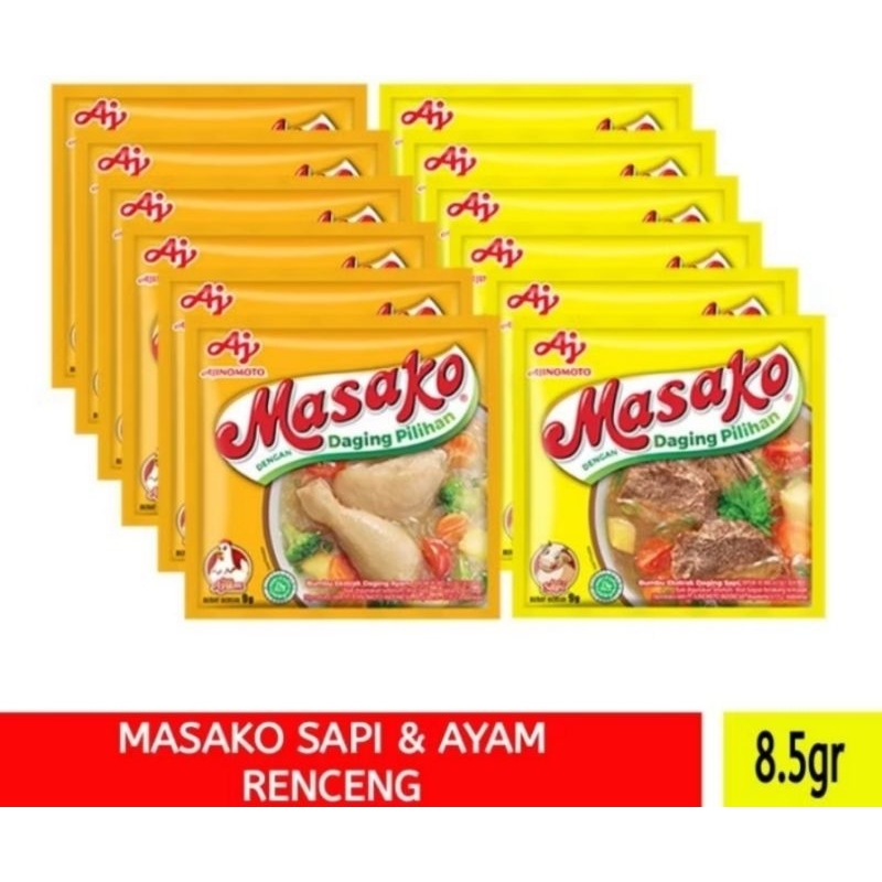 

MASAKO PENYEDAP RASA 8,5 Gram× 12 pcs