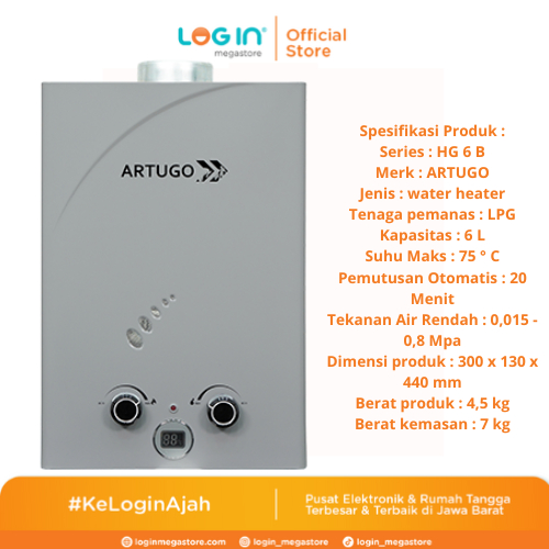 ARTUGO-GAS WATER HEATER-HG6B