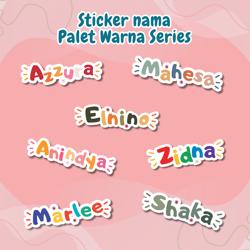 

Sticker Nama Pallete Series / Sticker Nama Lucu / Sticker Nama Glossy / Anti air