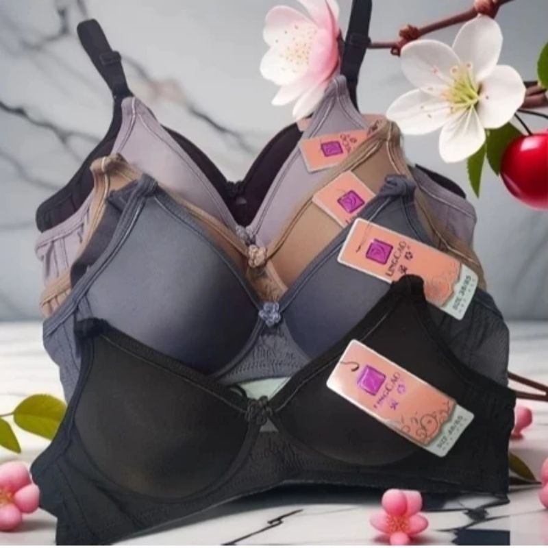 BH/BRA  LINGCAO | BH Besar cup A Bh bra import tanpa kawat size A-34 & A-40 kancing dua Untuk remaja