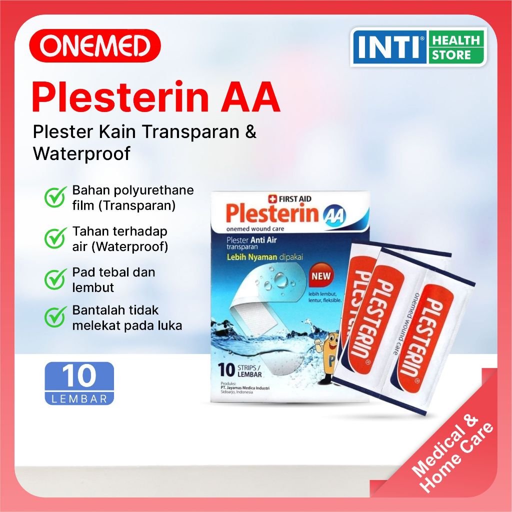 Onemed | Plesterin AA Amplop Isi 10 Onemed | Plesterin Transparan | Plesterin Anti Air