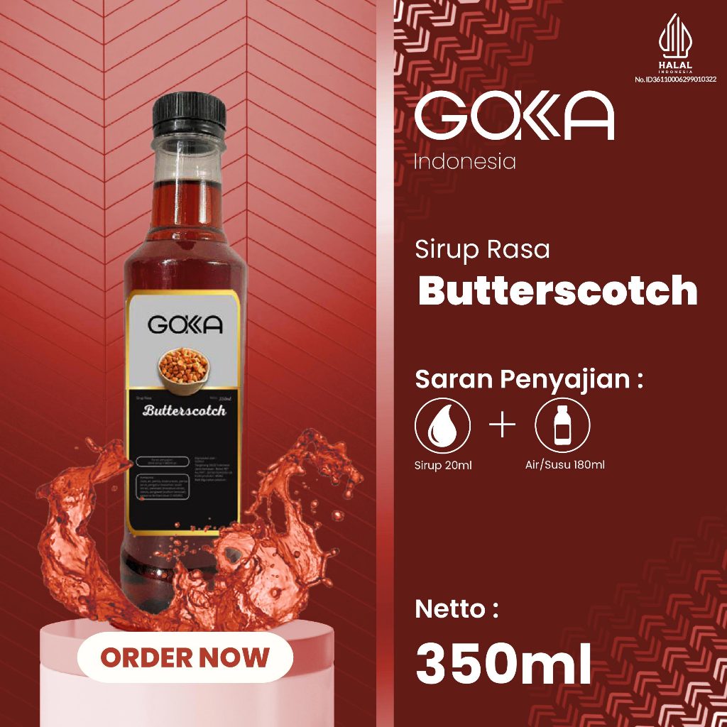 

Sirup Gokka Rasa Butterscotch / Minuman Syrup Butterscotch 350ml