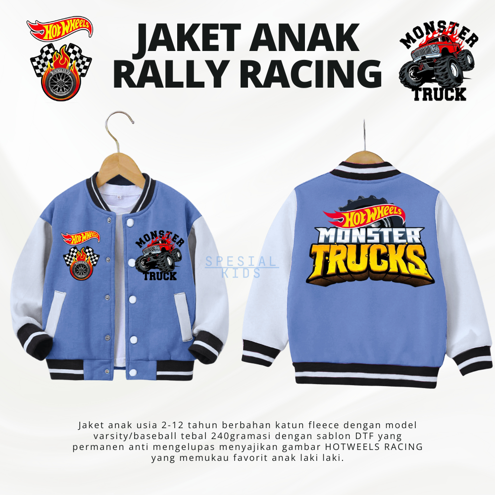 ( SPESIAL KIDS ) JAKET ANAK RALLY RACING KEREN KATUN  CEWEK COWOK JAKET ANAK USIA 2-12 TAHUN
