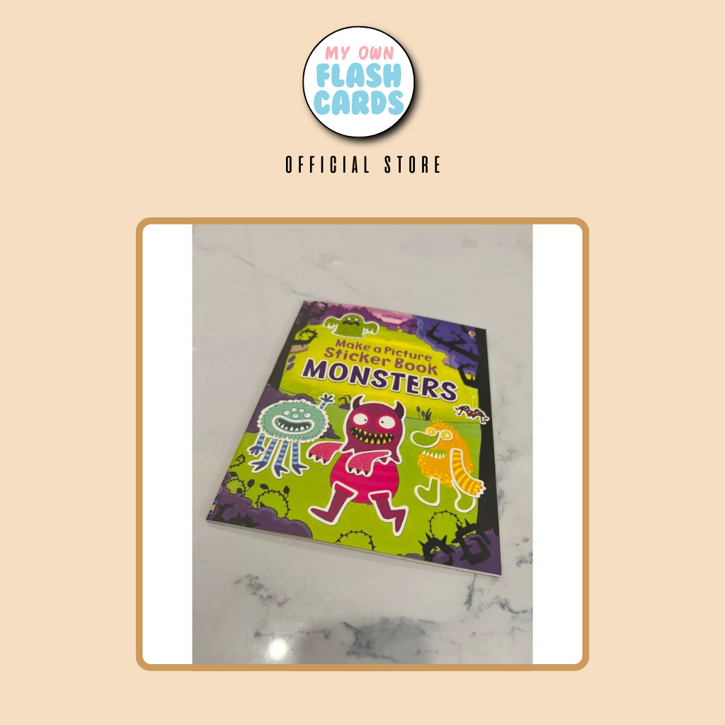 

Monsters - Make a Picture Sticker Book - Imported English Sticker Buku Stiker Anak Tema Monster