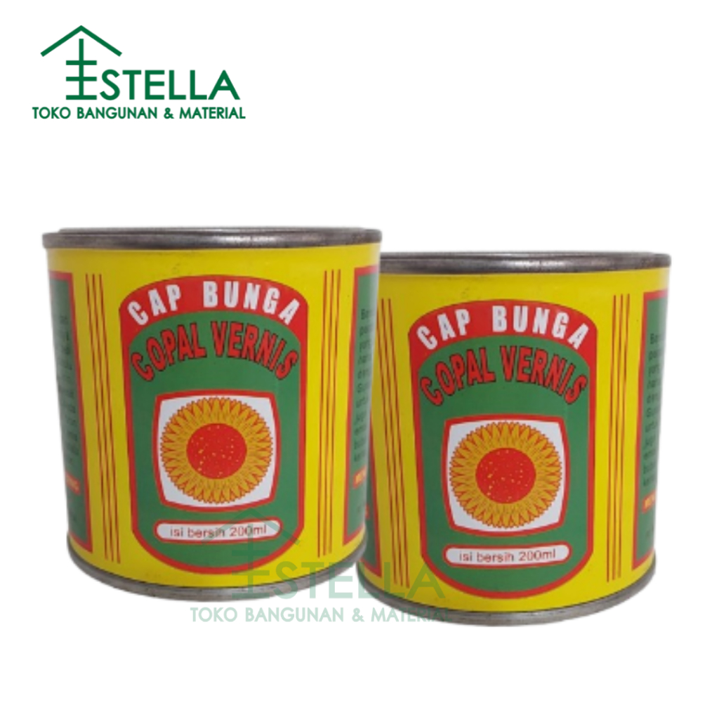 copal vernis/ vernis kayu cap bunga /Vernish Kayu Cap Bunga 200 ML / Copal Vernis 200ml Pengkilat Ka