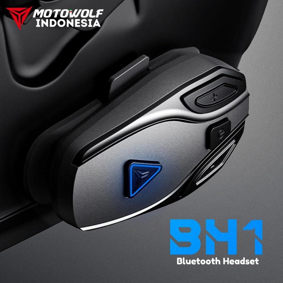 Motowolf Intercom Dua Arah Helm Bluetooth 5.4 Anti Noise IP67 Standby BH1
