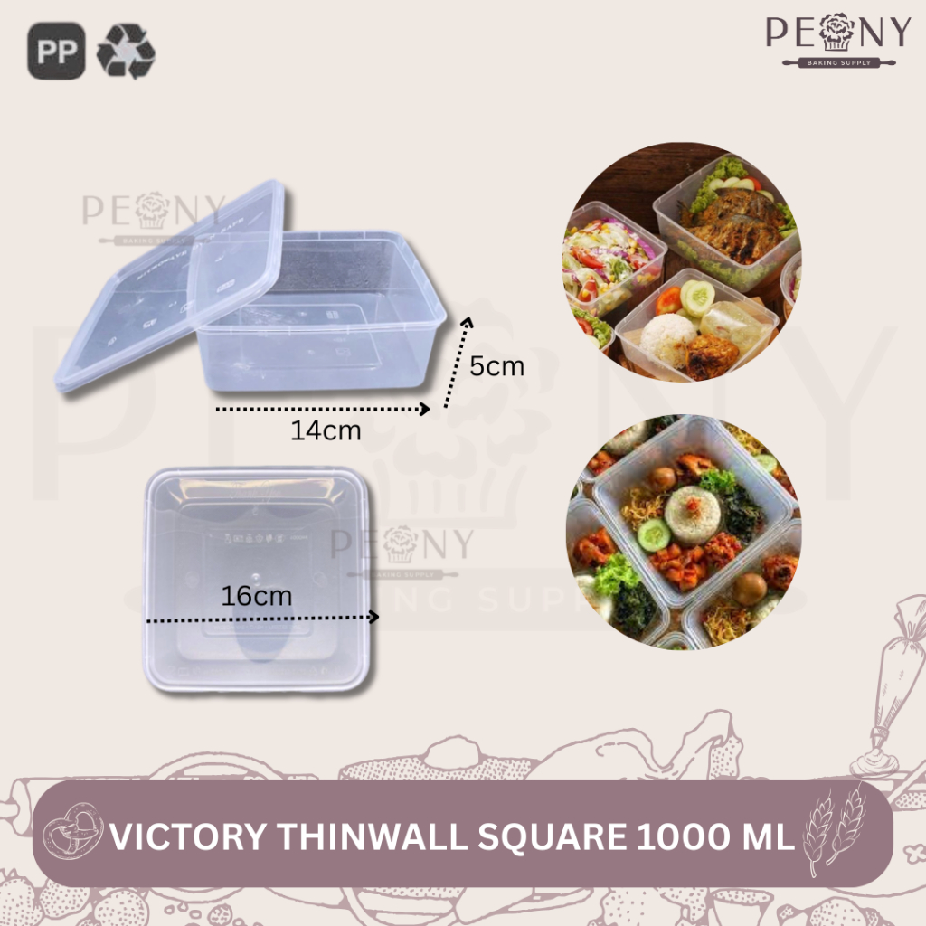 VICTORY THINWALL SQUARE 1000 ML