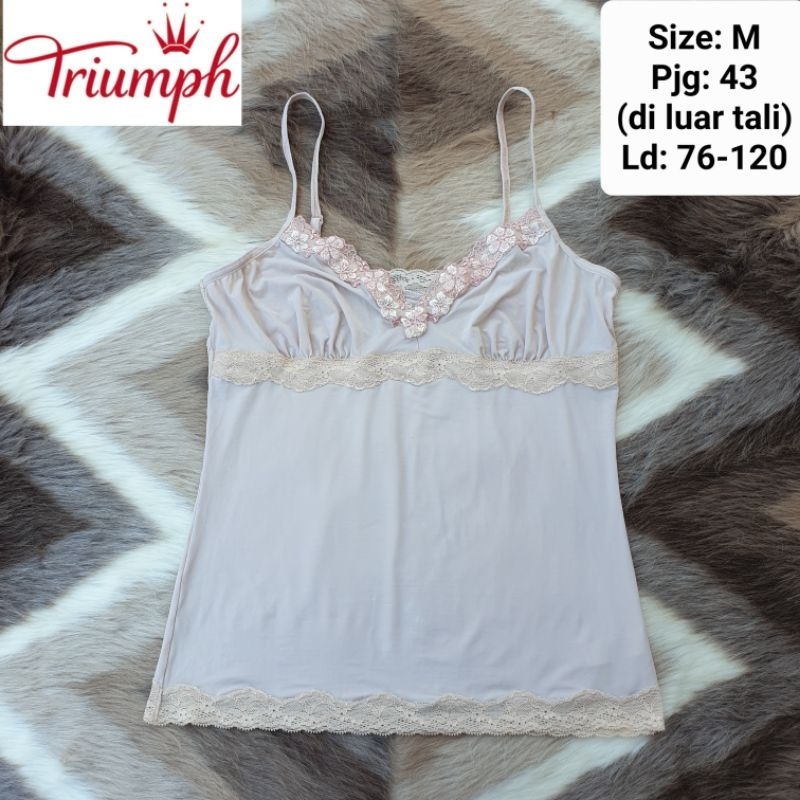 TRIUMPH Nude Coquette Camisole Tanktop Lingerie Wanita