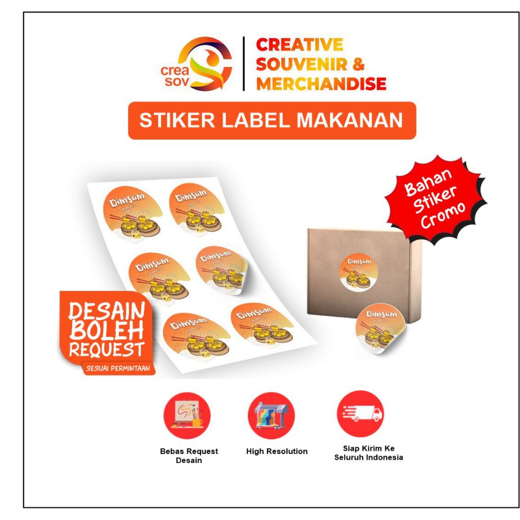 

Creasov – Sticker Dimsum Cromo Bulat Label Makanan Murah Cetak Stiker Cromo Murah Costum
