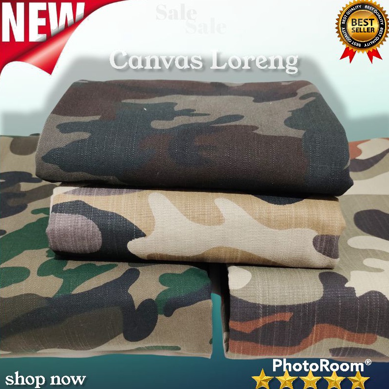 KODE O7X Bahan Kain Kanvas Loreng Loreng Tni Canvas TNI Kanvas Canvas Terpal Tebal
