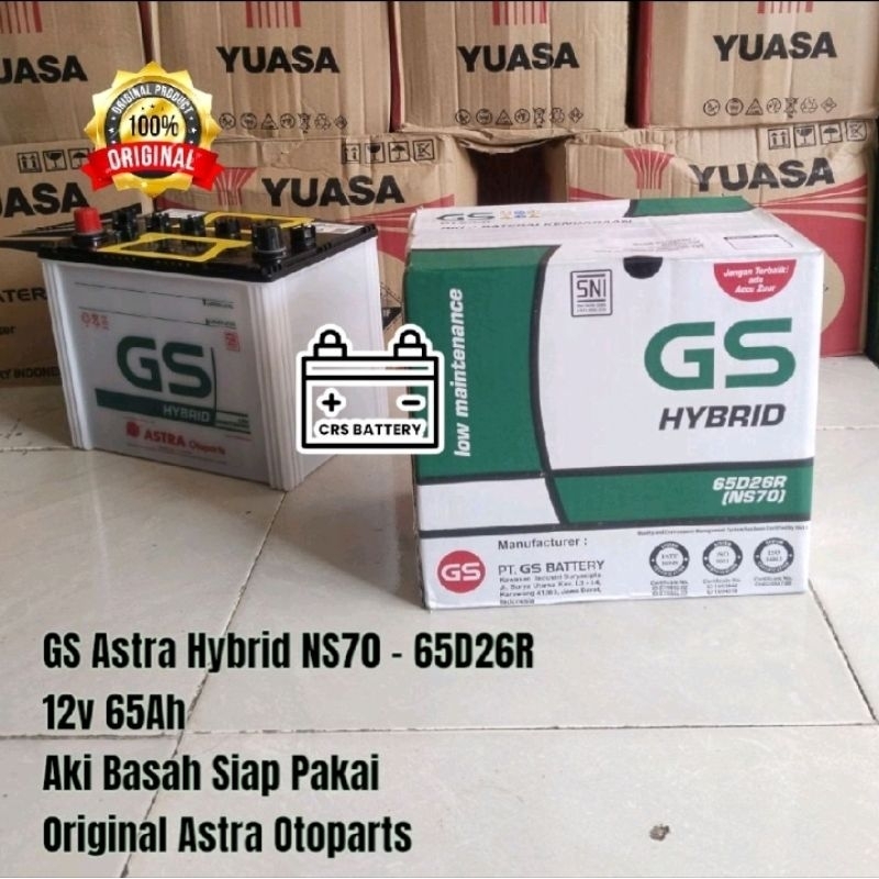 Aki Mobil Toyota Hi Ace, Subaru Forester Accu GS Astra Hybrid NS70 65Ah